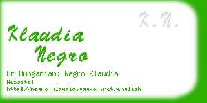 klaudia negro business card